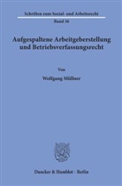 Wolfgang Müllner - Aufgespaltene Arbeitgeberstellung und Betriebsverfassungsrecht.