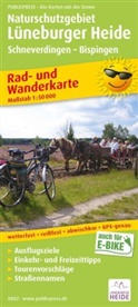 PublicPress Rad- und Wanderkarte Naturschutzgebiet Lüneburger Heide, Schneverdingen - Bispingen