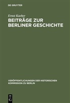 Ernst Kaeber, Werne Vogel, Werner Vogel - Beiträge zur Berliner Geschichte