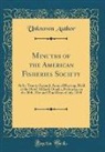 Unknown author - Minutes of the American Fisheries Society