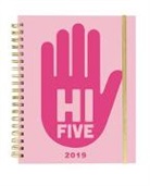 Graphique - HI FIVE 2019 LARGE SPIRAL BOUND DIARY