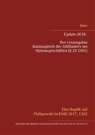 Michael Stein - Update 2018: Der verausgabte Barausgleich des Stillhalters bei Optionsgeschäften ( 20 EStG)