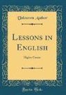 Unknown Author - Lessons in English