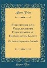 Albert Fries - Stilistische und Vergleichende Forschungen zu Heinrich von Kleist