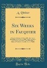 A. Visiter - Six Weeks in Fauquier