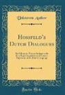 Unknown Author - Hossfeld's Dutch Dialogues