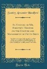 Stanley Alexander Handford - An Epitome of Mr. Forsyth's Treatise on the Culture and Management of Fruit-Trees