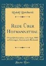 Rudolf Borchardt - Rede Über Hofmannsthal