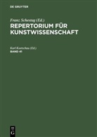 Huner Janitschek, Hunert Janitschek, Karl Koetschau, Franz Schestag, Henry Thode u a - Repertorium für Kunstwissenschaft - Band 41: Repertorium für Kunstwissenschaft. Band 41