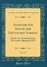 Germanisches Nationalmuseum Nürnberg - Anzeiger für Kunde der Deutschen Vorzeit, Vol. 20