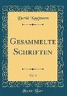 David Kaufmann - Gesammelte Schriften, Vol. 3 (Classic Reprint)