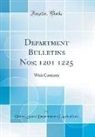 United States Department Of Agriculture - Department Bulletins Nos; 1201 1225