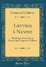 Emmanuel Chabrier - Lettres à Nanine