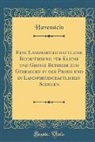 Havenstein Havenstein - Eine Landwirthschaftliche Buchführung für Kleine und Grosse Betriebe zum Gebrauche in der Praxis und in Landwirthschaftlichen Schulen (Classic Reprint)