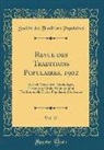 Société des Traditions Populaires - Revue des Traditions Populaires, 1902, Vol. 17