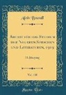Alois Brandl - Archiv für das Studium der Neueren Sprachen und Literaturen, 1919, Vol. 138