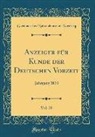 Germanisches Nationalmuseum Nürnberg - Anzeiger für Kunde der Deutschen Vorzeit, Vol. 20