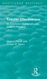 Joseph W. Beard, Marjorie Powell, Marjorie Beard Powell - Teacher Effectiveness