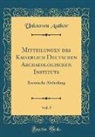 Unknown Author - Mitteilungen des Kaiserlich Deutschen Archaeologischen Instituts, Vol. 5