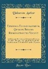 Unknown Author - Epistola Ecclesiastarum, Quos in Belgio Remonstrantes Vocant