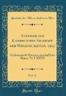 Akademie Der Wissenschaften In Wien - Anzeiger der Kaiserlichen Akademie der Wissenschaften, 1905, Vol. 42