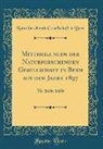 Naturforschende Gesellschaft In Bern - Mittheilungen der Naturforschenden Gesellschaft in Bern aus dem Jahre 1897