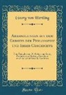 Georg von Hertling - Abhandlungen aus dem Gebiete der Philosophie und Ihrer Geschichte