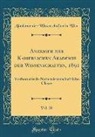 Akademie Der Wissenschaften In Wien - Anzeiger der Kaiserlichen Akademie der Wissenschaften, 1891, Vol. 28
