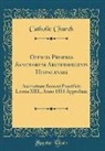 Catholic Church - Officia Propria Sanctorum Archidioecesis Hispalensis