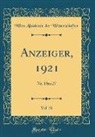 Wien Akademie der Wissenschaften - Anzeiger, 1921, Vol. 58