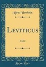 Alfred Bertholet - Leviticus