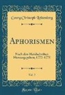 Georg Christoph Lichtenberg - Aphorismen, Vol. 2