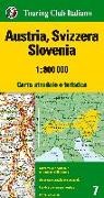 Austria, Svizzera, Slovenia 1:800.000. Carta stradale e turistica