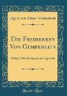 Marie von Ebner-Eschenbach - Die Freiherren Von Gemperlein