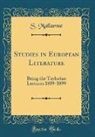 S. Mallarme - Studies in European Literature