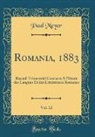 Paul Meyer - Romania, 1883, Vol. 12