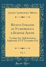 Società Numismatica Italiana - Rivista Italiana di Numismatica e Scienze Affini, Vol. 3
