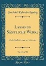 Gotthold Ephraim Lessing - Lessings Sämtliche Werke, Vol. 20 of 20