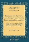 Max Forster, Max Förster - Beiträge zur Kenntnis des Characters und der Philosophie D'alemberts