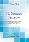 Pasquale Fiore - IL Digesto Italiano, Vol. 22