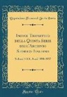 Deputazione Toscana Di Storia Patria - Indice Tripartito della Quinta Serie dell'Archivio Storico Italiano