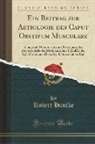 Robert Hantke - Ein Beitrag zur Aetiologie des Caput Obstipum Musculare