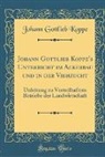 Johann Gottlieb Koppe - Johann Gottlieb Koppe's Unterricht im Ackerbau und in der Viehzucht