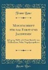 Franz Baur - Monatschrift für das Forst-und Jagdwesen