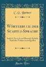 C. G. Büttner - Wörterbuch der Suaheli-Sprache