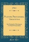 Plato, Plato Plato - Platons Protagoras, Theaitetos