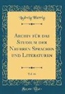 Ludwig Herrig - Archiv Für Das Studium Der Neueren Sprachen Und Literaturen, Vol. 14 (Classic Reprint)