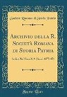 Societa Romana Di Storia Patria, Società Romana Di Storia Patria - Archivio della R. Società Romana di Storia Patria