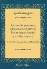 Anastasius Grün - Anton Auerspergs (Anastasius Grüns) Politische Reden und Schriften