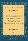 Akademie Der Wissenschaften In Wien - Sitzungsberichte der Kaiserlichen Akademie der Wissenschaften, 1849, Vol. 5 (Classic Reprint)